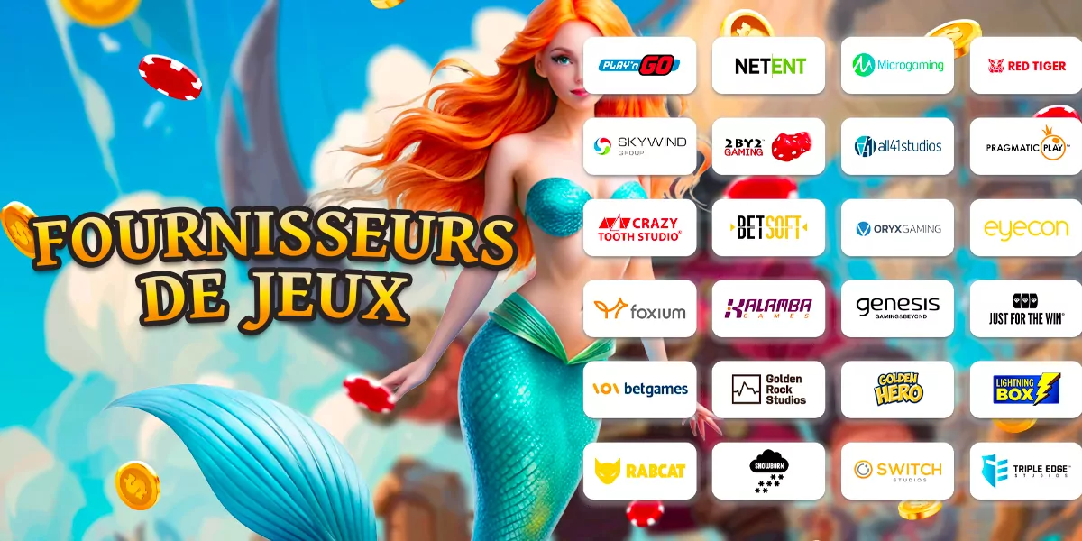 Fournisseurs de jeux de casino en ligne